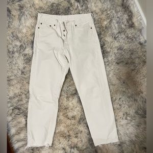 White Levi jeans